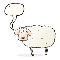 speech bubble cartoon sheep