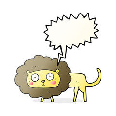 speech bubble cartoon lion