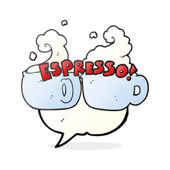 speech bubble cartoon espresso
