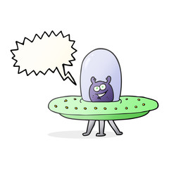 speech bubble cartoon space alien