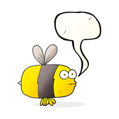 speech bubble cartoon bee
