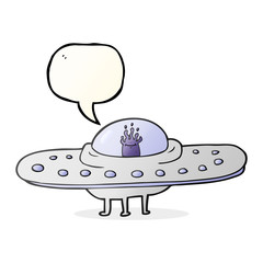 speech bubble cartoon flying saucer