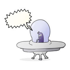 speech bubble cartoon flying saucer