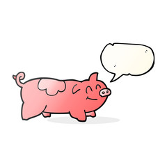 speech bubble cartoon pig