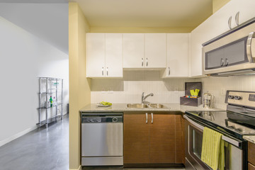 Modern kitchen in luxury house.