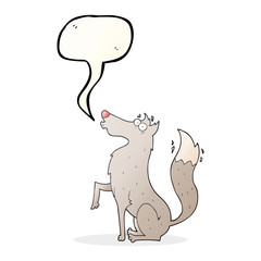 speech bubble cartoon wolf
