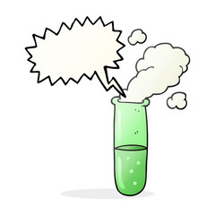 speech bubble cartoon science test tube
