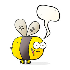speech bubble cartoon bee