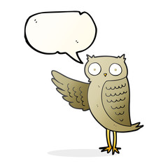 speech bubble cartoon owl