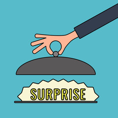 Concept Vector Illustration With Surprise Message