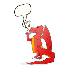 speech bubble cartoon happy dragon