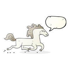 speech bubble cartoon running horse