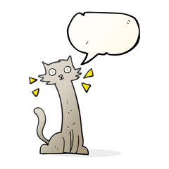 speech bubble cartoon cat