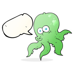 speech bubble cartoon octopus