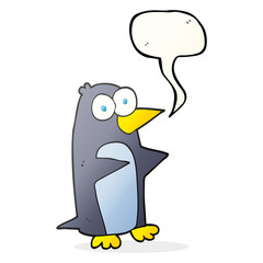 speech bubble cartoon penguin