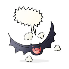 speech bubble cartoon halloween bat