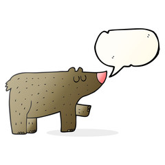 speech bubble cartoon bear