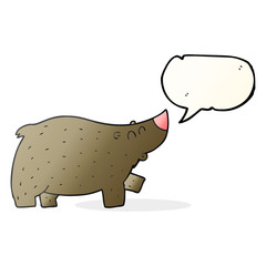 speech bubble cartoon bear