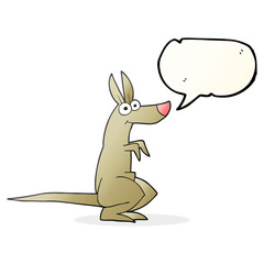 speech bubble cartoon kangaroo