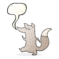 speech bubble cartoon cute wolf