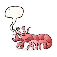 speech bubble cartoon lobster