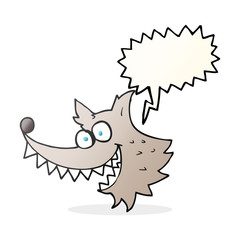 speech bubble cartoon crazy wolf