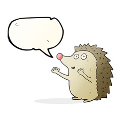 speech bubble cartoon cute hedgehog