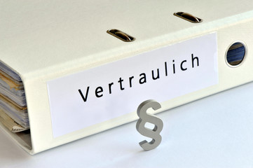 vertraulich, Paragraph, geheim, Datenschutz, Ordner, Akte, Datensicherheit, Verrat, Spionage,...