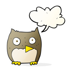 speech bubble cartoon owl