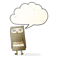 speech bubble cartoon owl