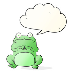 speech bubble cartoon nervous frog
