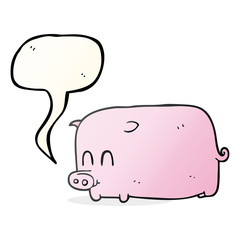 speech bubble cartoon pig