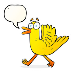 speech bubble cartoon flapping duck