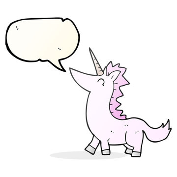 speech bubble cartoon unicorn