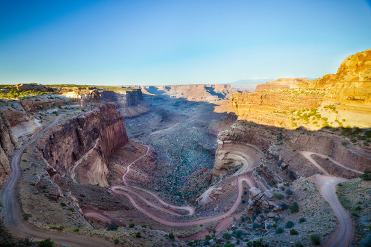 Shafer trail in Canyonlands National park