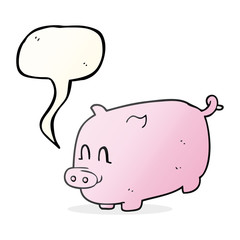 speech bubble cartoon pig