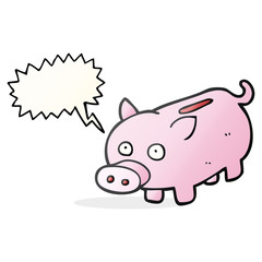 speech bubble cartoon piggy bank