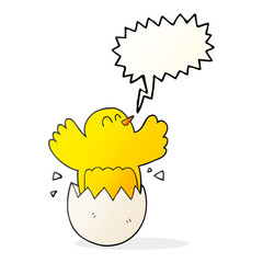 speech bubble cartoon hatching egg