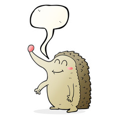 speech bubble cartoon hedgehog