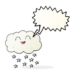speech bubble cartoon cloud snowing