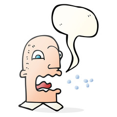 speech bubble cartoon burping man
