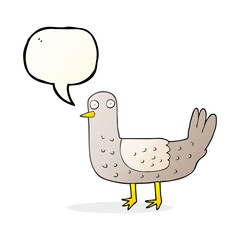 speech bubble cartoon bird