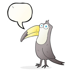 Obraz premium speech bubble cartoon toucan