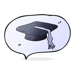 speech bubble cartoon graduation cap