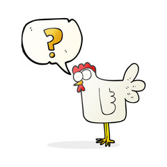 speech bubble cartoon confused chicken