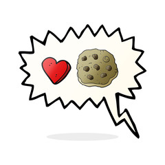 speech bubble cartoon cookie