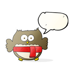 speech bubble cartoon cute owl