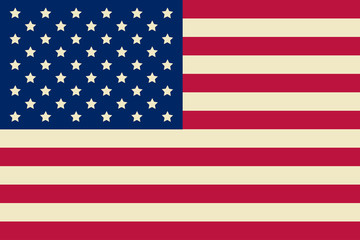 American flag, USA flag. Vector illustration.