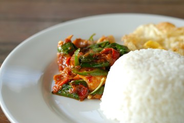 Fried chili paste with squid