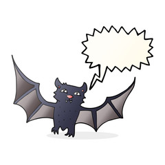 speech bubble cartoon halloween bat